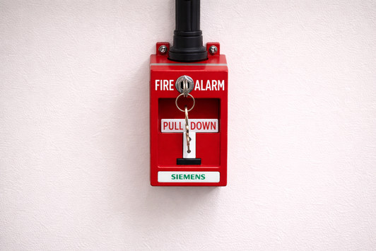 Technician working on equipment