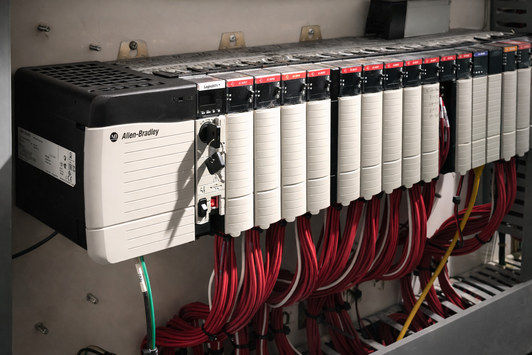 Electrician working safely